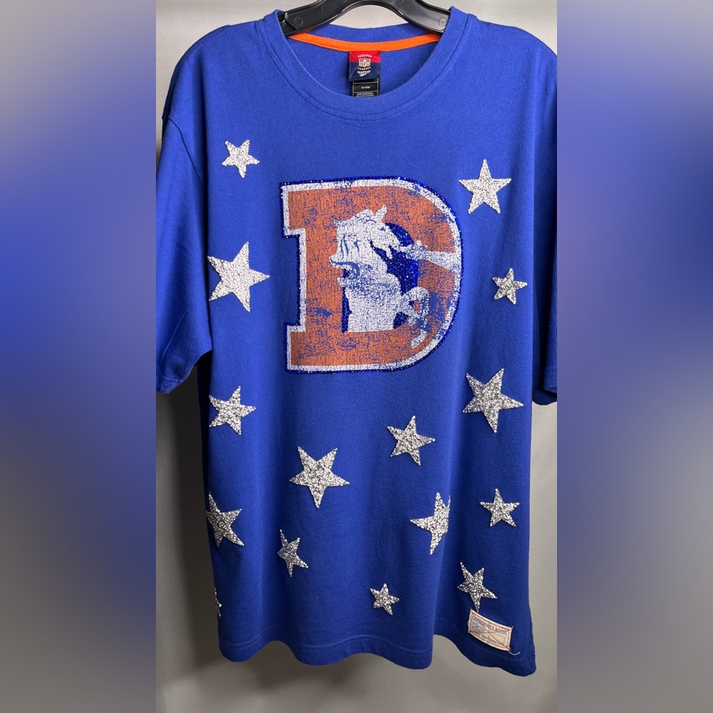 Denver Broncos Blinged Vintage T-Shirt